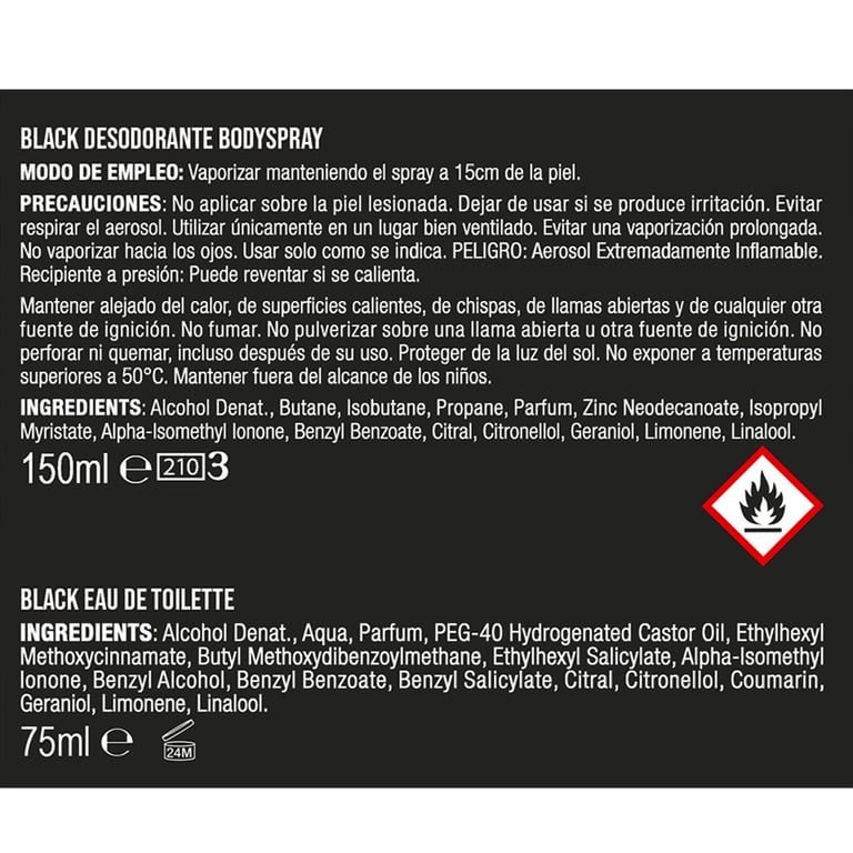 Black EDT 100 ml + Desodorizante 150 ml + Necessaire Set da Axe