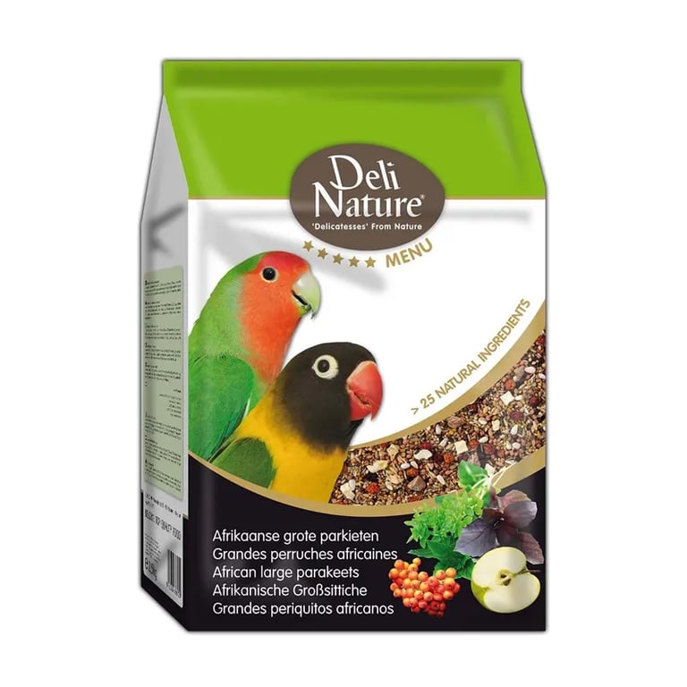 Deli Nature Menu Cotorras Africanas 800g