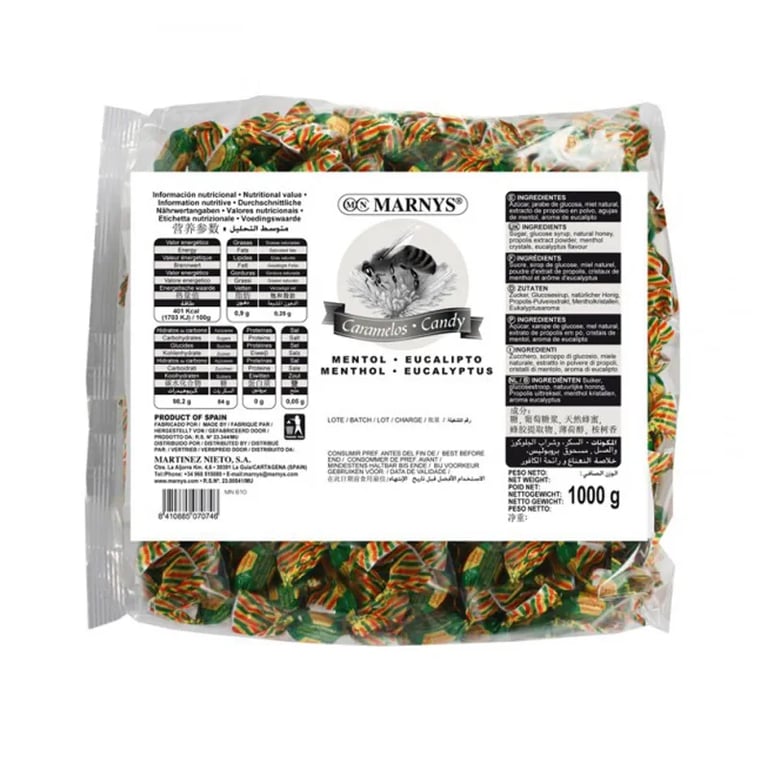 Caramelos Propolis Miel Menta y Eucalipto