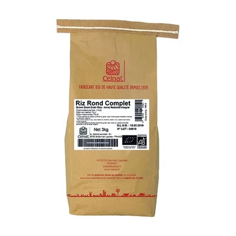 Riz Complet Grain Rond Bio