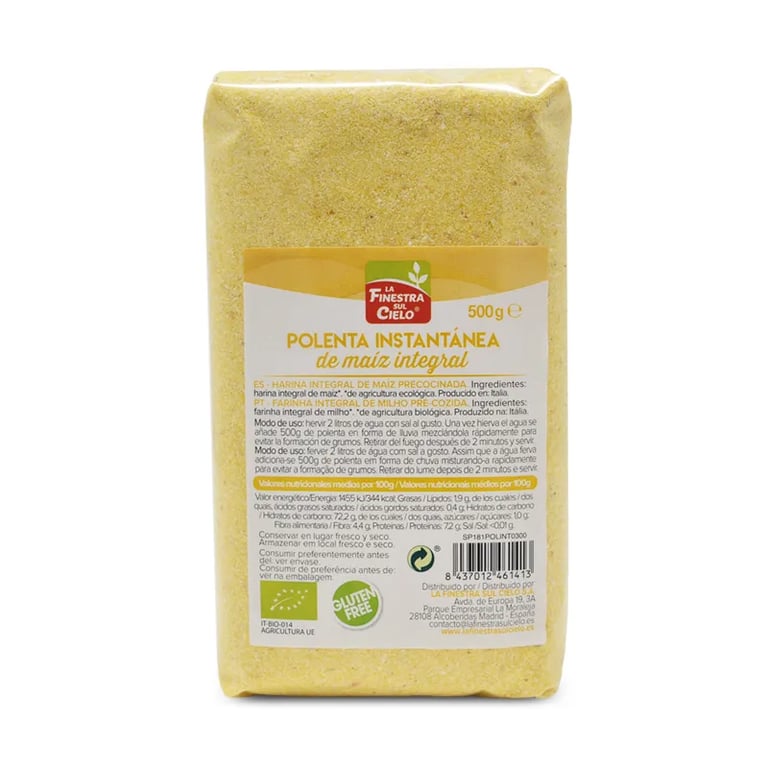 POLENTA INSTANTÁNEA INTEGRAL BIO