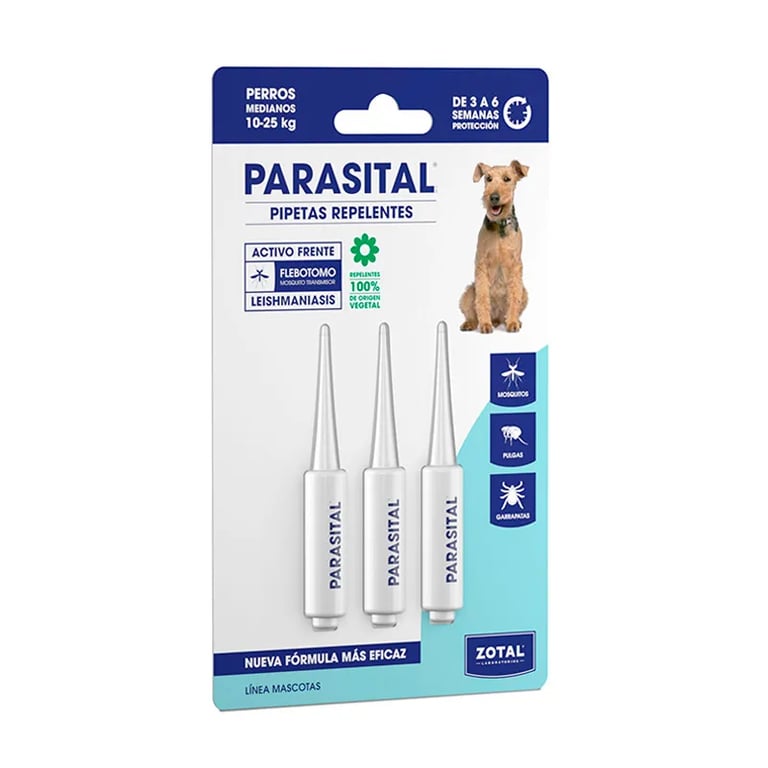 Parasital Pipetas Repelentes Perros Medianos