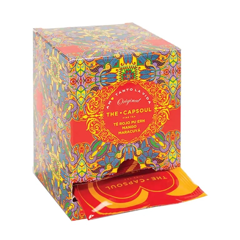 Umhüllte Pyramiden Roter Tee Mango Passionsfrucht