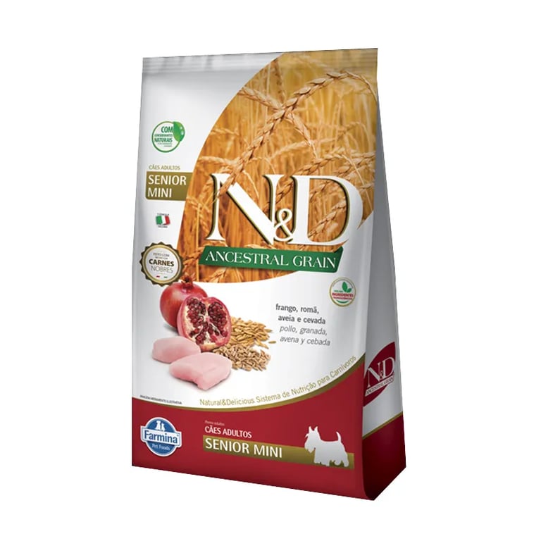 Pienso Hond Senior Mini ND Ancestral Kip Havermout en Granaatappel