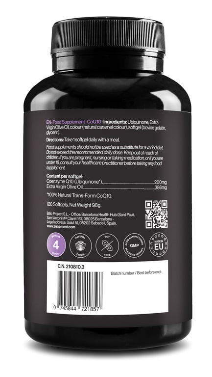 Coenzym Q10 200mg 120 Perlen von Zenement