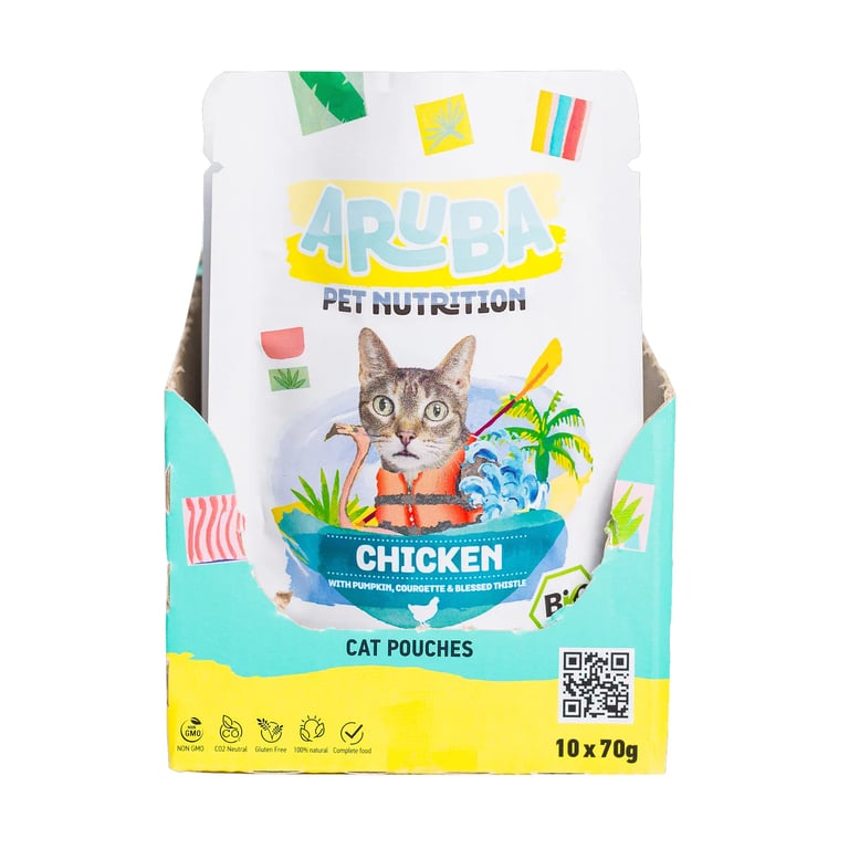 Aruba Kat Kip Organisch Met Pompoen Courgette En Mariadistel