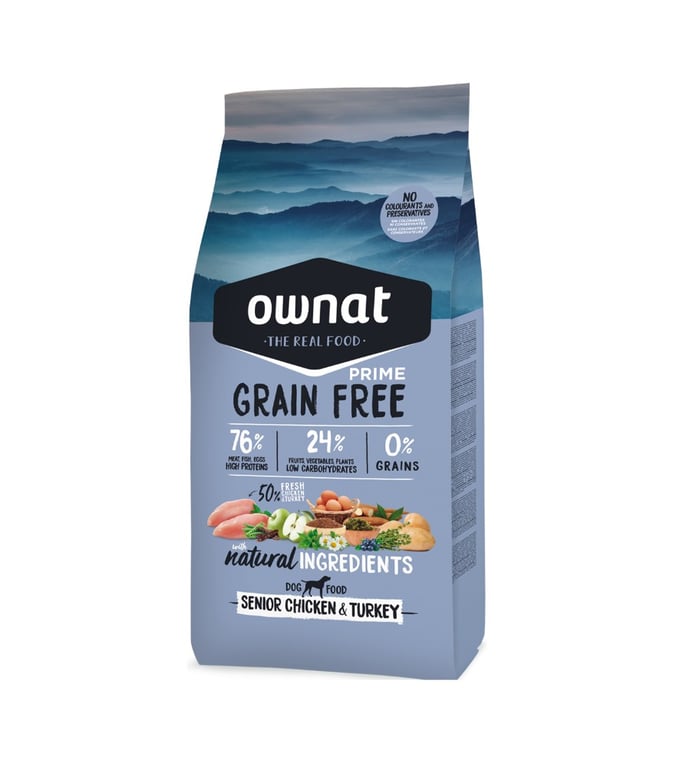 Ownat Prime Canine Senior Grain Free Pollo Pavo