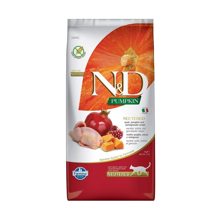 Pienso Gato Adulto Nd Neutered Calabaza Codorniz Y Granada