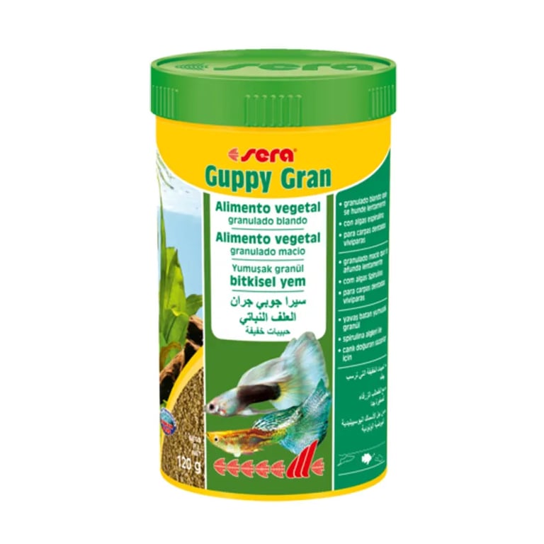 Guppy Gran Mangime Vegetale Granuli Morbidi