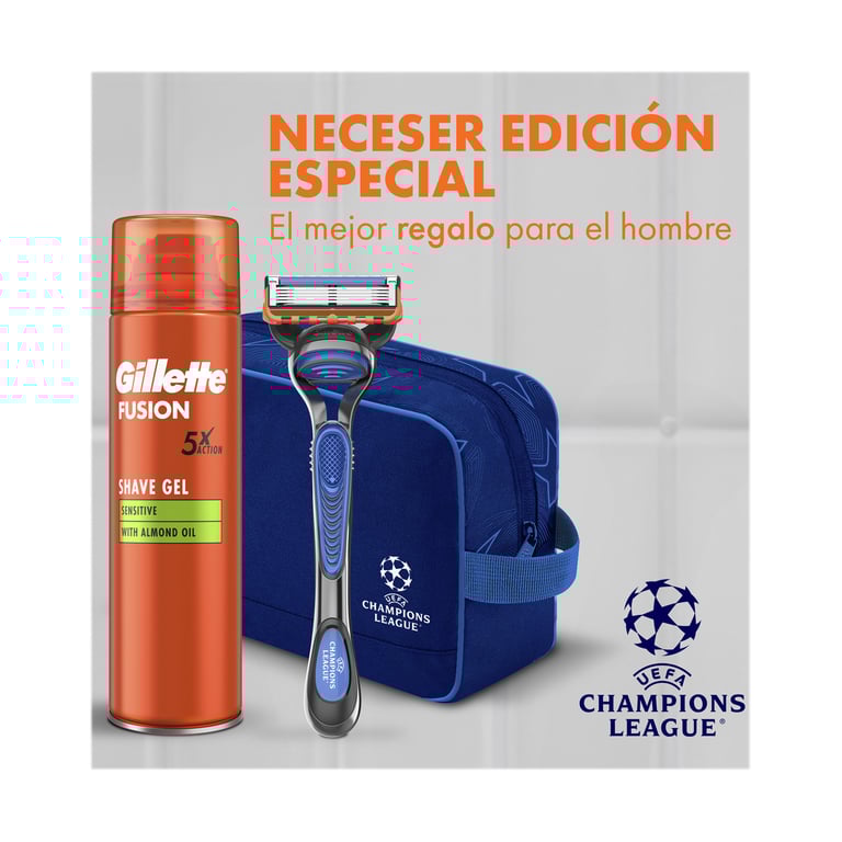 Gillete Fusion5 Champions League Pack Neceser de Gillette