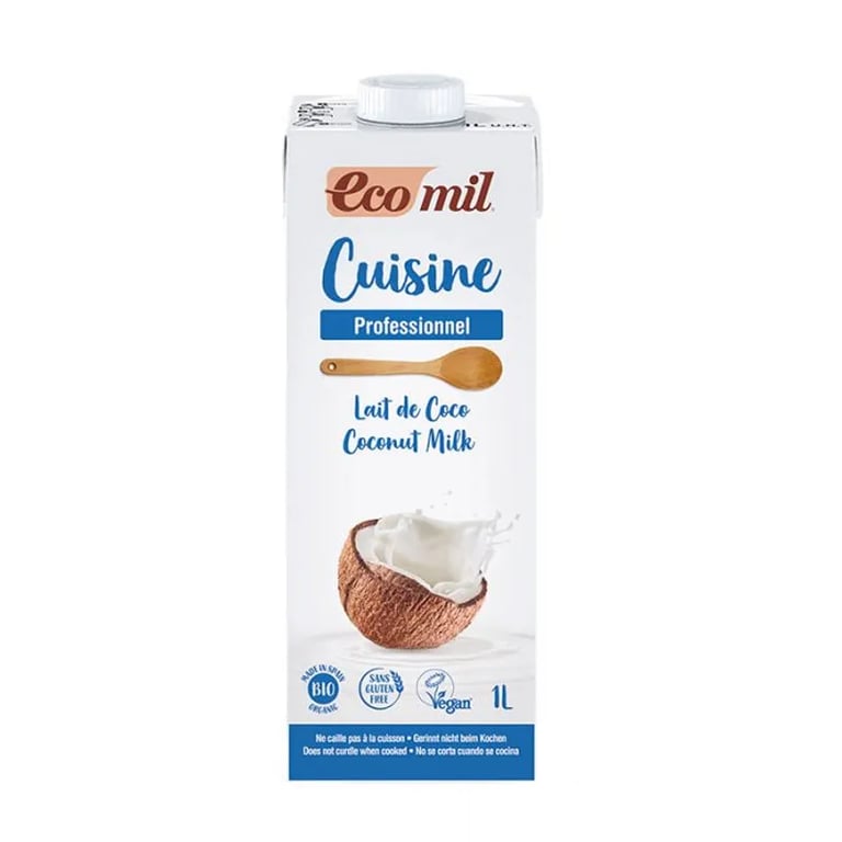 Crema di latte di cocco per cucine bio
