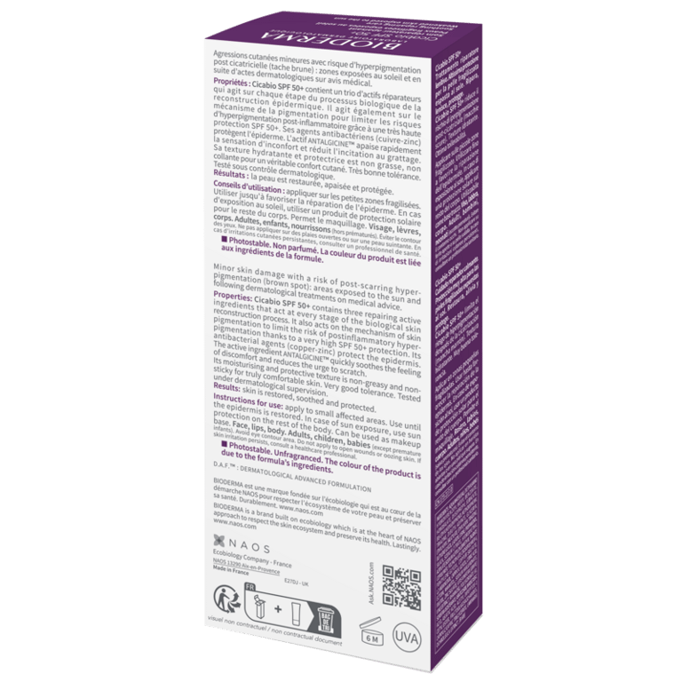 Cicabio Créme+ SPF50+ 30 ml de Bioderma