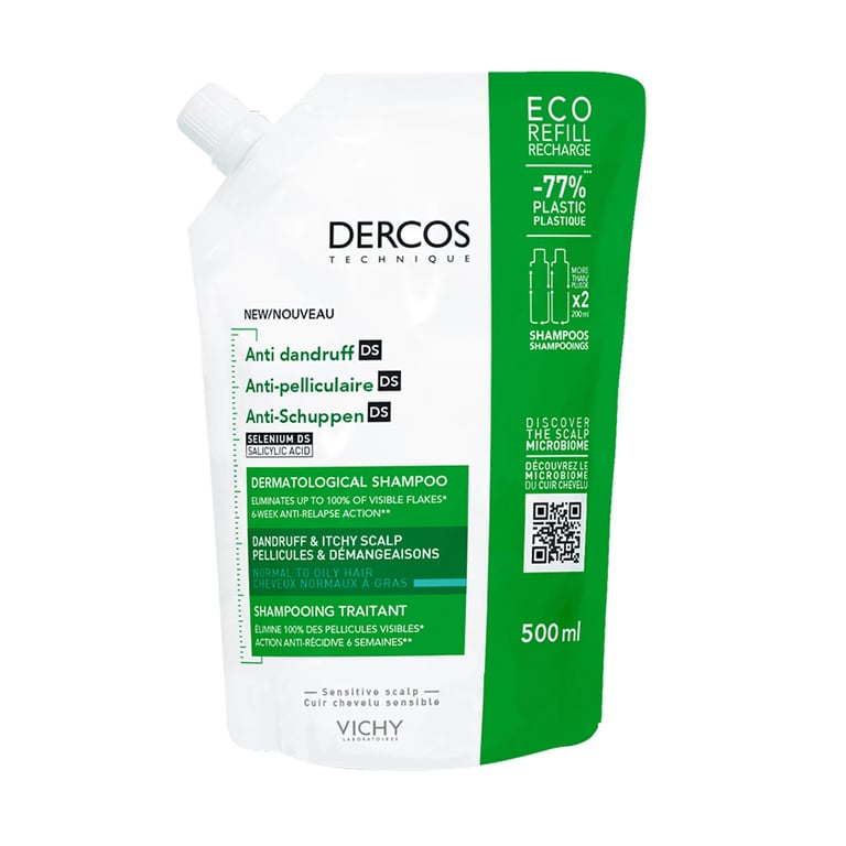 Dercos Anti-Schuppen-Shampoo für fettiges Haar Ecorefill