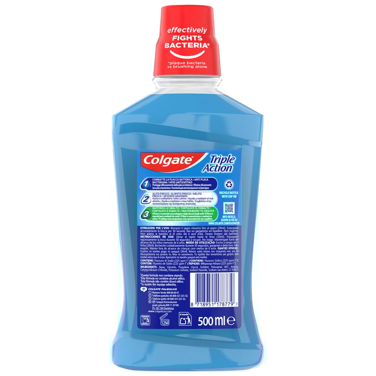 Triple Action Bain De Bouche 500 ml de Colgate