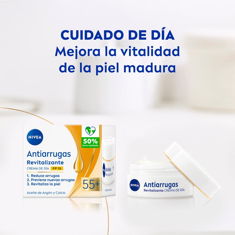 Revitalisierende Anti-Falten Tagescreme 55+ SPF15 50 ml von Nivea