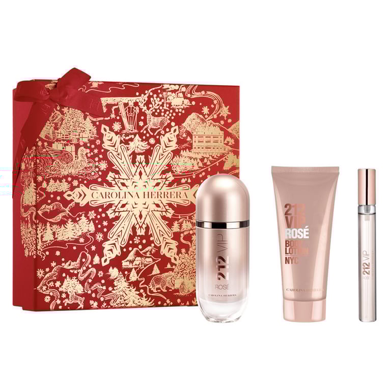 212 VIP Rosé EDP 80 ml + EDP Mini 10 ml + Body Lotion 100 ml Pack