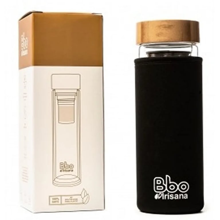 Dubbele glazen infuser met bamboe dop