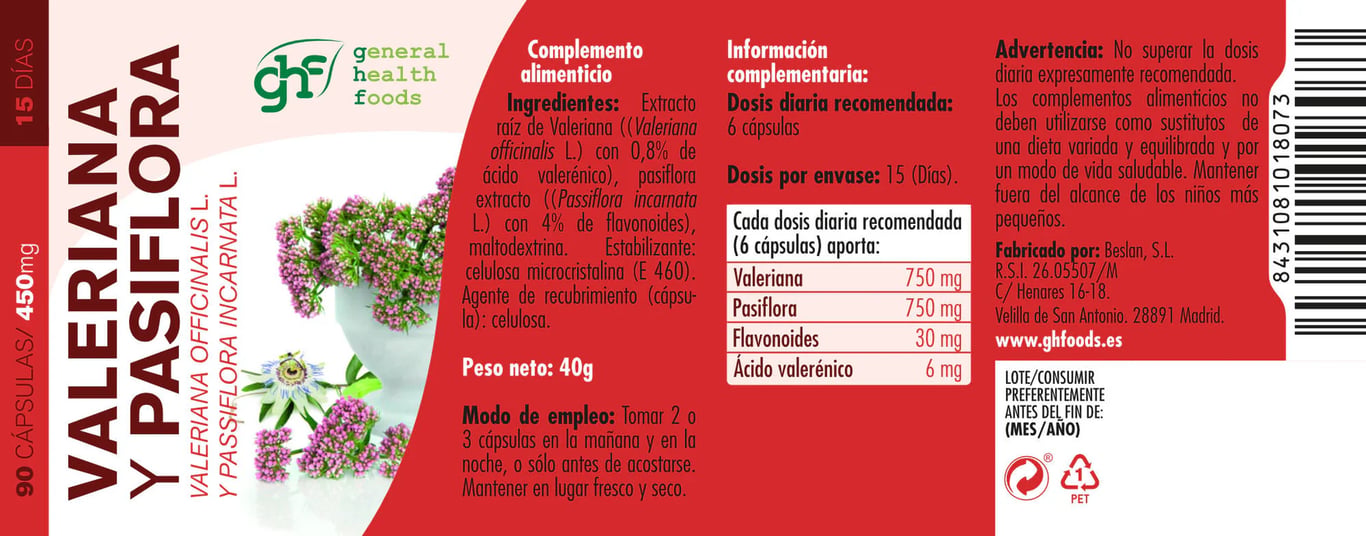 Valériane et Passiflore 450mg - imagen 9 de 9