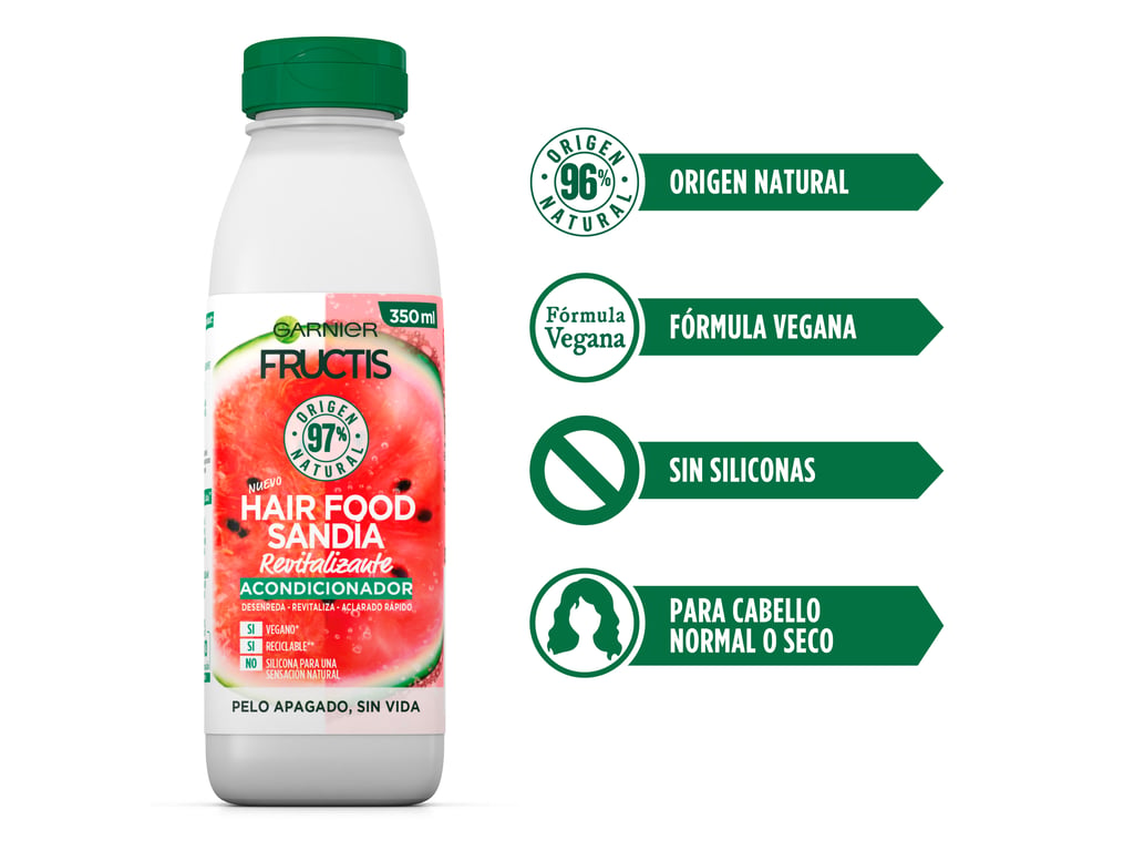 Fructis Hair Food Pastèque Après-shampooing Revitalisant 350 ml de Fructis - imagen 7 de 12