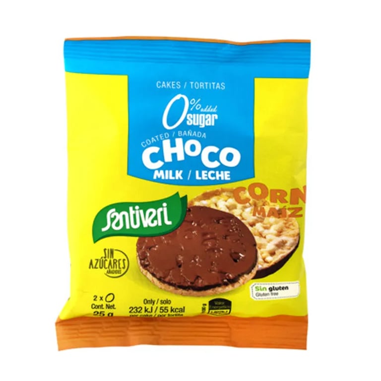 Gaufrettes de maïs au chocolat et lait