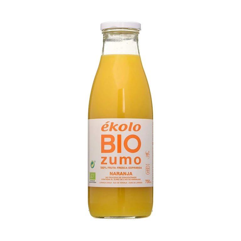Orangensaft 100% ausgedrückt. Bio.