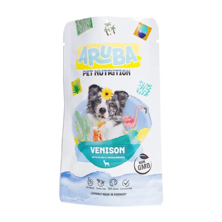 Aruba Dog Venado Apio Y Bayas De Aronia