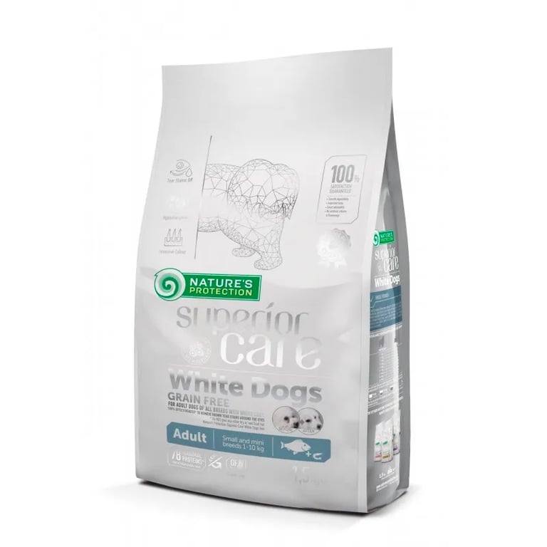 Superior Care White Dog Adult Small Grain Free Pescado
