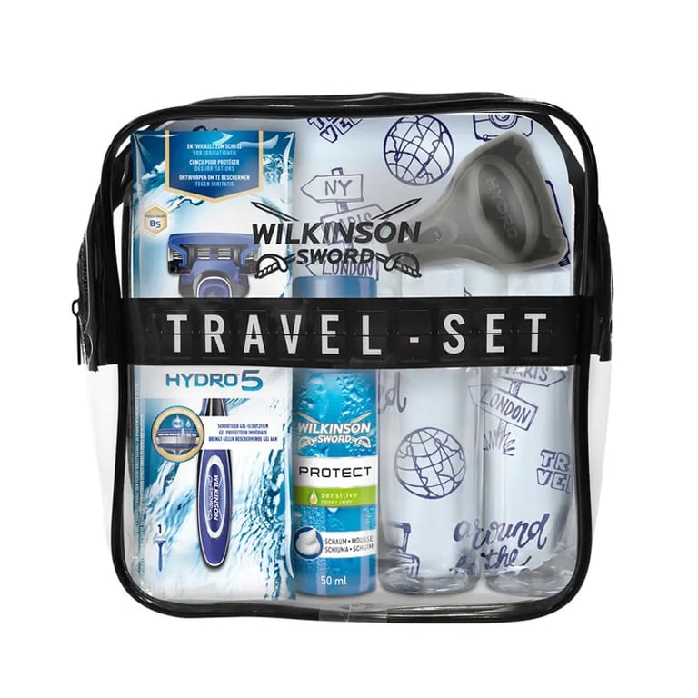 Wilkinson Rasoio Hydro 5 + Gel Da Barba + Barattoli + Cappuccio Rasoio