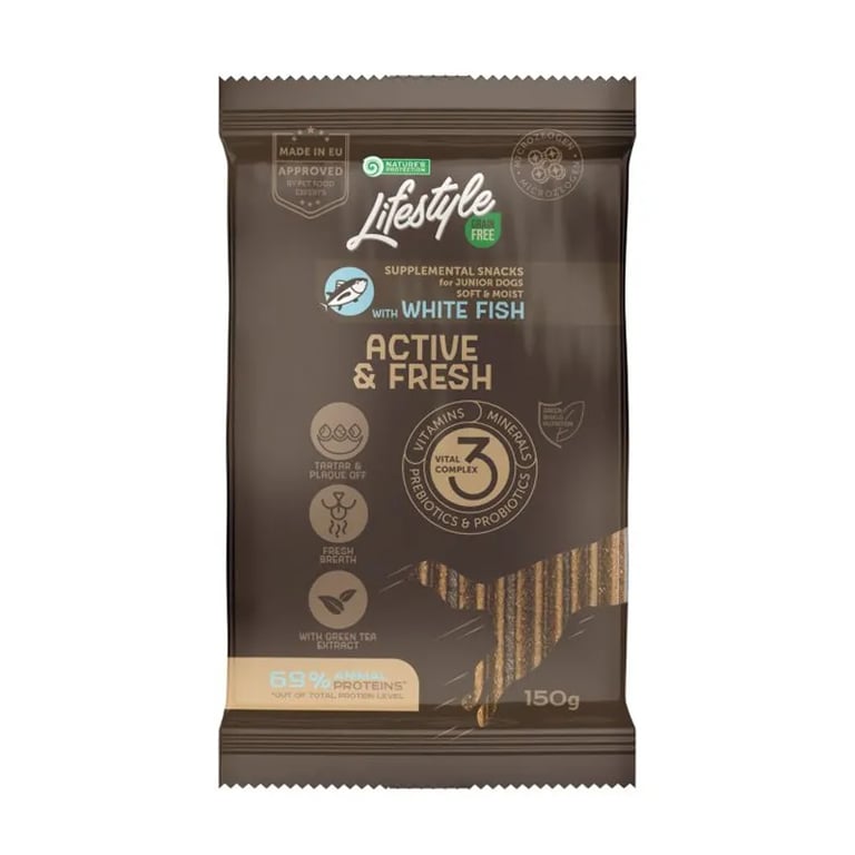 Snack Lifestyle Active Fresh Dog Junior Poisson Blanc