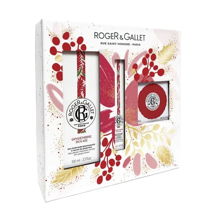 Gingembre Rouge Set 3 Pièces Eau Parfumée 100 ml + Savon