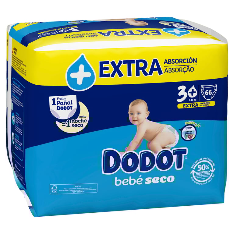 Dodot Bébé Sec Extra Absorption T3 66 Unités de Dodot