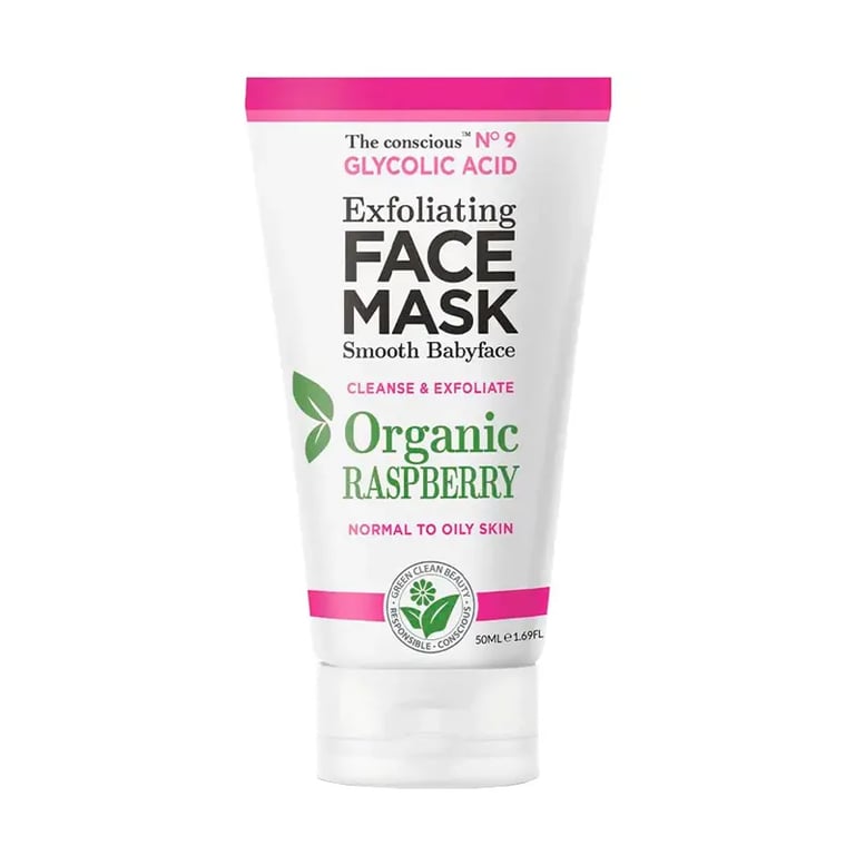 Glycolic Acid Exfoliating Face Mask Organic Raspberry