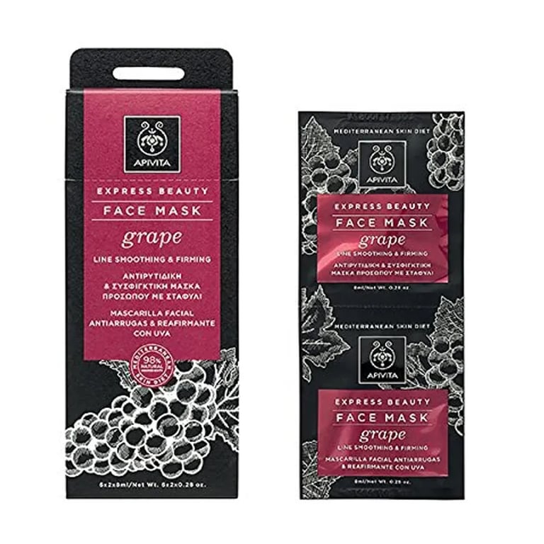 Express Beauty Máscara Facial Antirrugas Uva