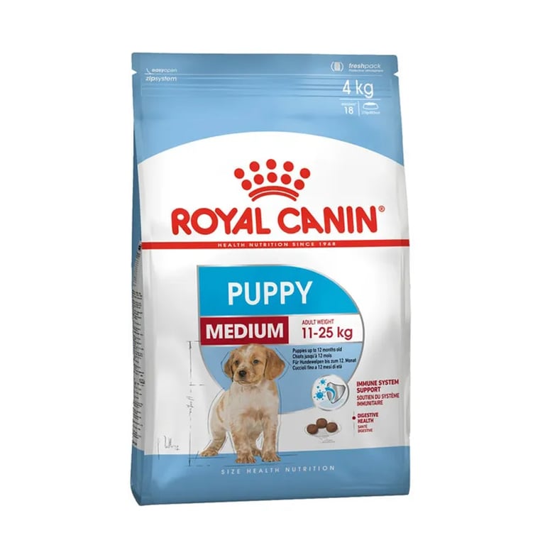 Croquettes Chien Puppy & Junior Taille Moyenne 4 kg