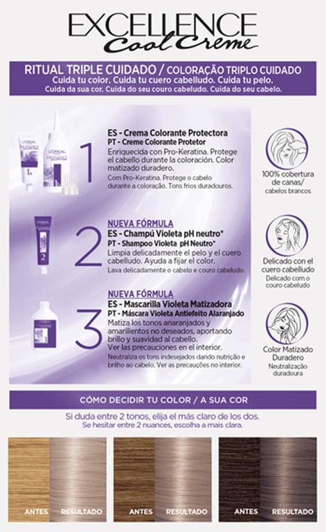Excellence Cool Creme #8,11 Hellblond Asche Intensiv von L'Oreal Expert Professionnel