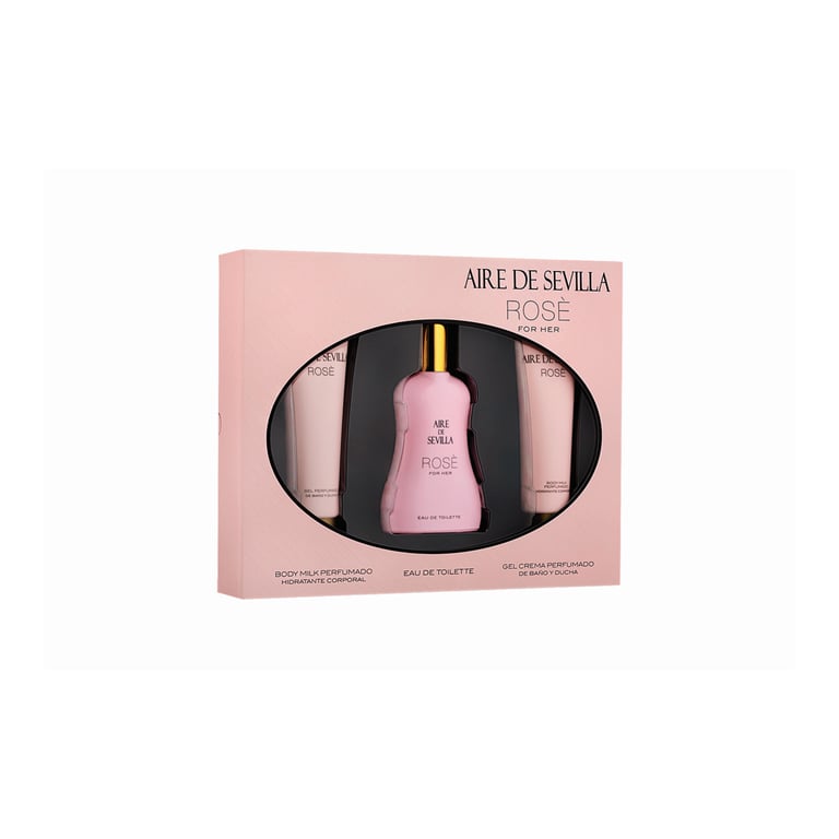 Aire Sevilla Rose EDT 100 ml Set 3 pezzi - imagen 2 de 3