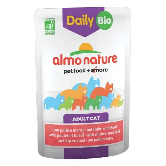 Adult Cat Daily Bio Vacuno y Pollo 70g