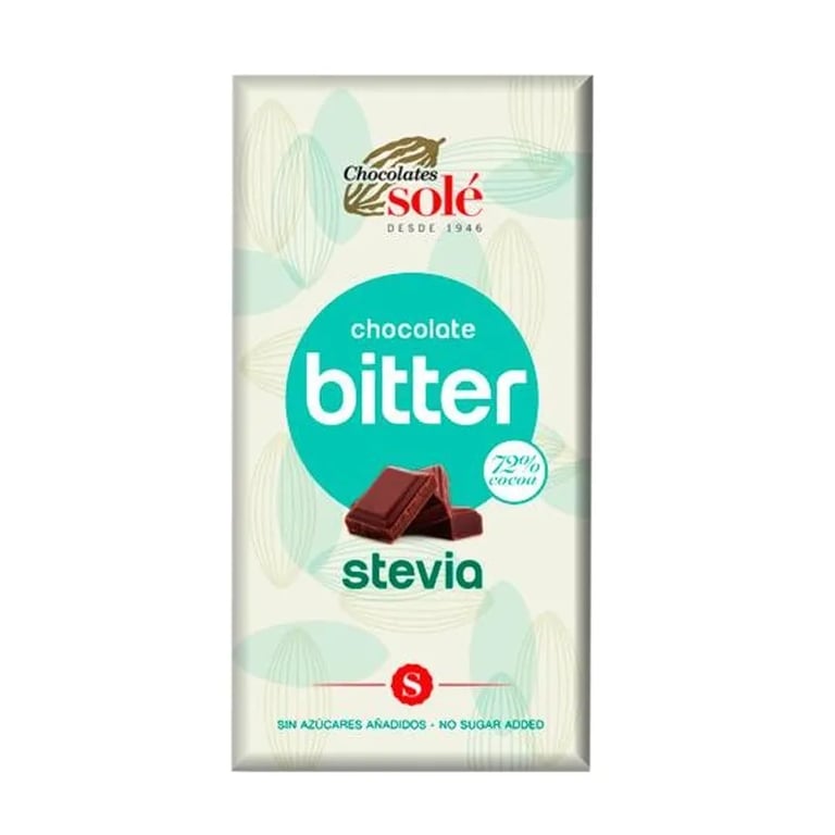 Chocolatinas Bitter Con Stevia 72% Cacao