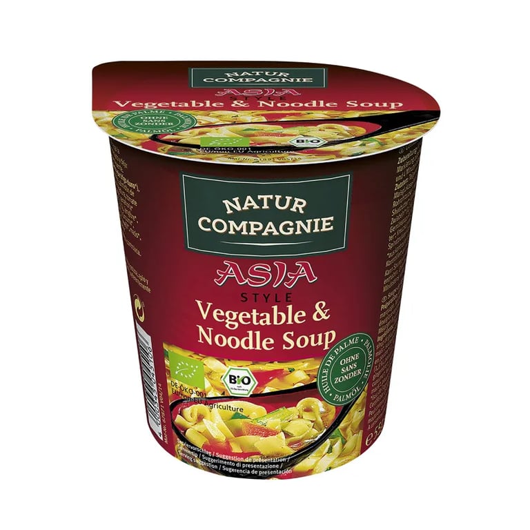 Vaso Sopa Instant Asia Pasta Y Verduras Bio