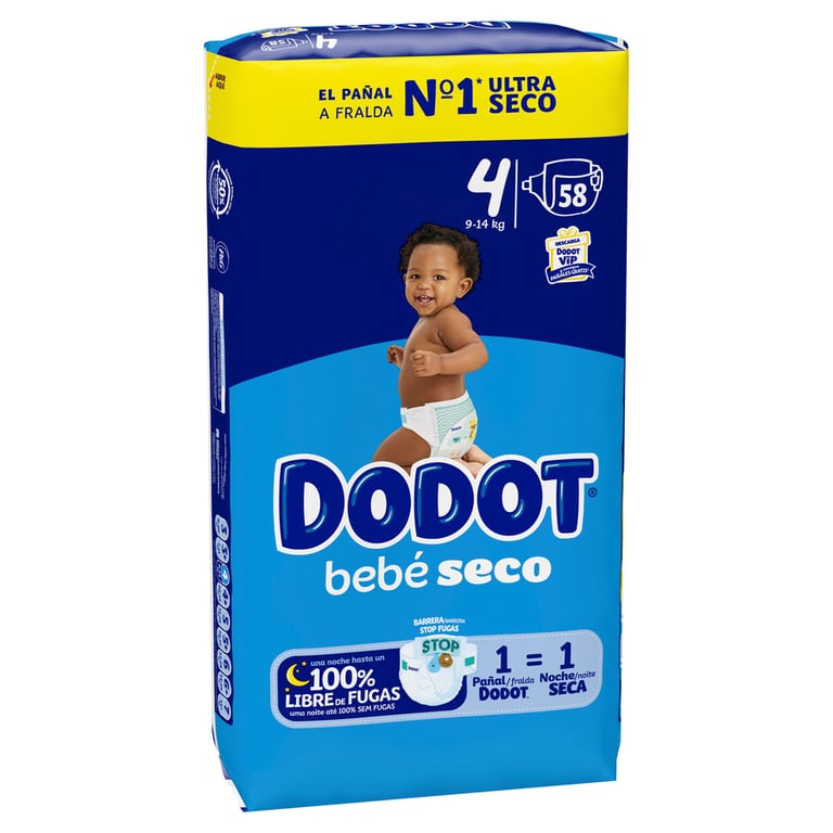 Dodot Bébé Sec T-4 58 Unités de Dodot