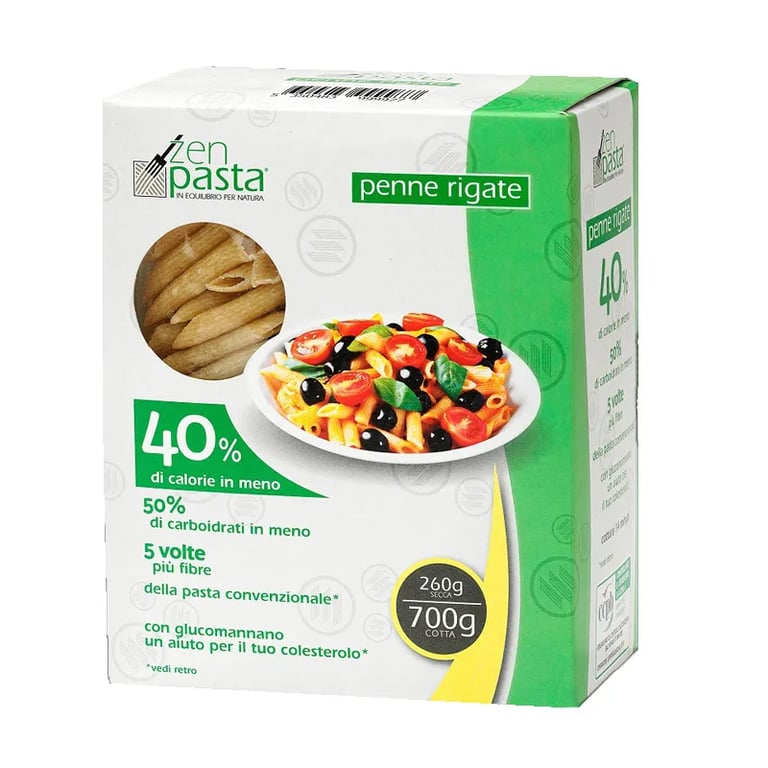 Penne Rigate Con Konjac Y Sémola 40% Menos De Calorías