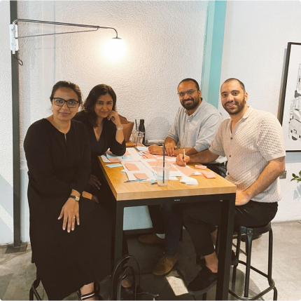 Team at table