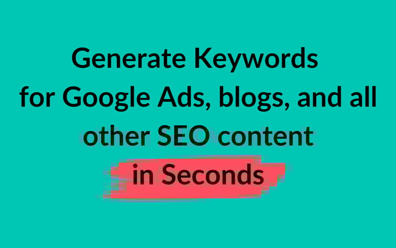 100% Free Keyword Generator screenshot 1