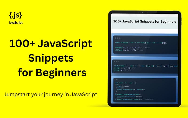 100+ Javascript Snippets for Beginners screenshot 1