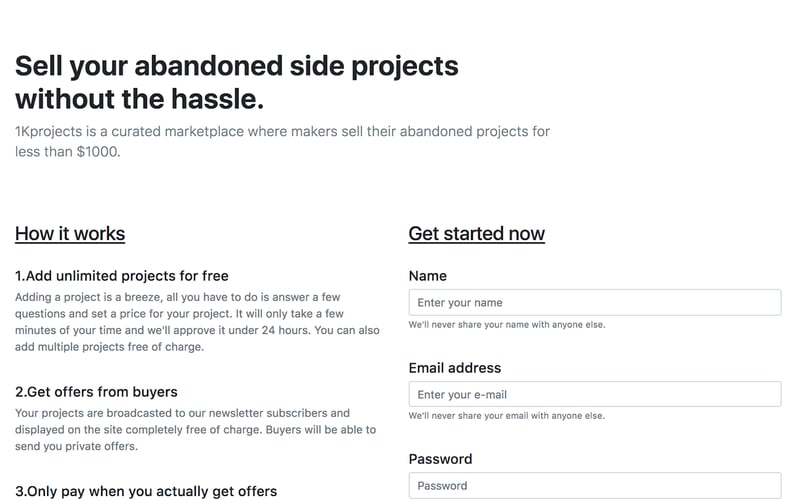 1Kprojects screenshot 1