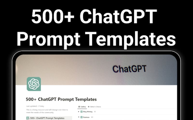 500+ AI Chatbot Prompt Templates screenshot 2
