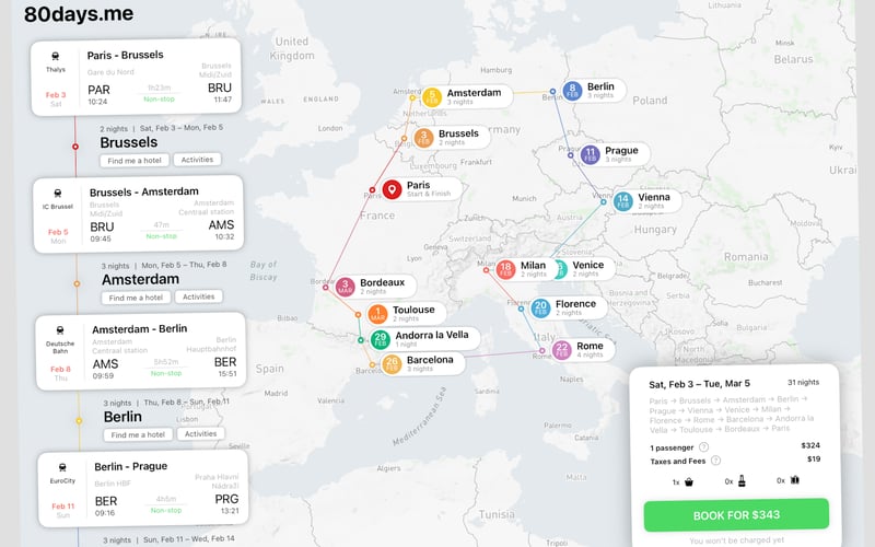 80days.me | Multi-city Travel 2024 screenshot 2