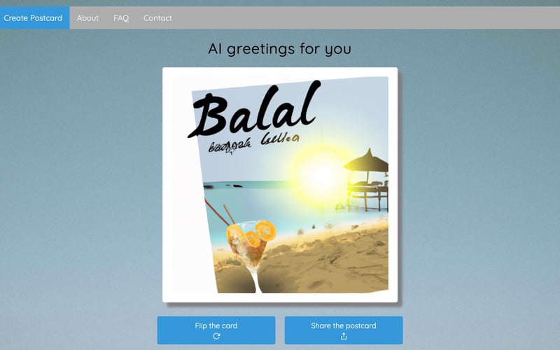 AI Postcard Generator screenshot 1