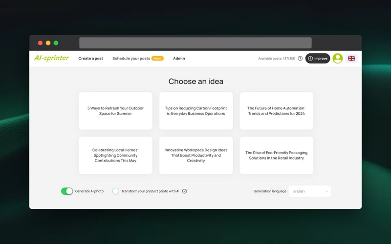 AI-sprinter screenshot 1
