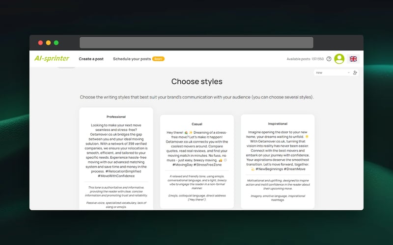 AI-sprinter screenshot 2